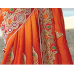 Hue of Orange Beautiful Embroidered Saree Hue of Orange Beautiful Embroidered Saree